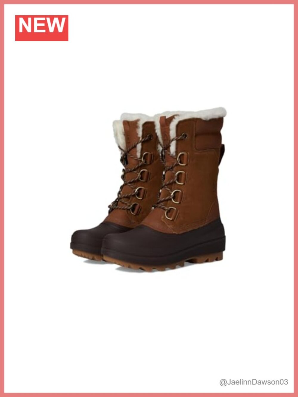 Kamik Lauren Waterproof Suede Leather Snow Boot Mid-Calf
